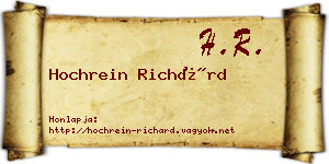 Hochrein Richárd névjegykártya
