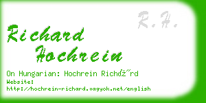 richard hochrein business card